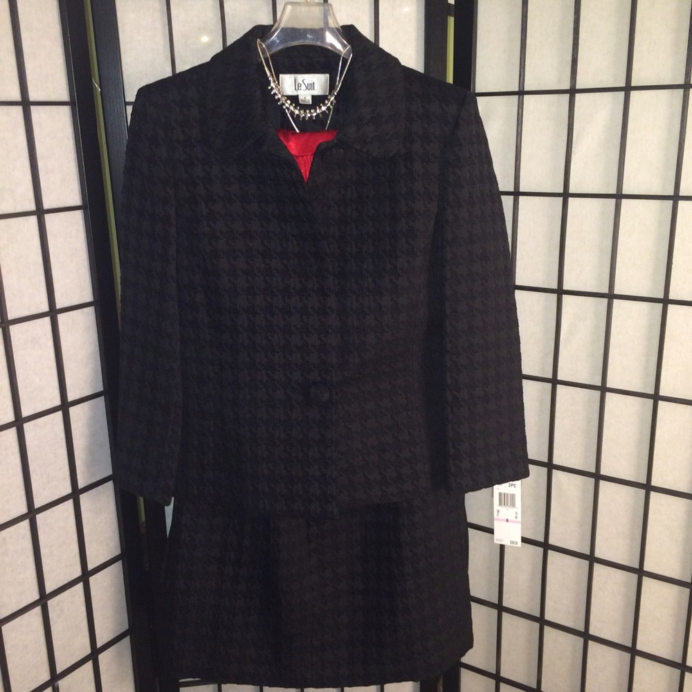 LE SUIT - 2-PC SKIRT SET - HOUNDSTOOTH PATTERN